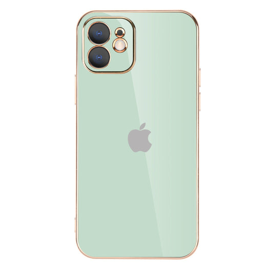 Luxurious Gold Edge Glass Back Case For iPhone 11