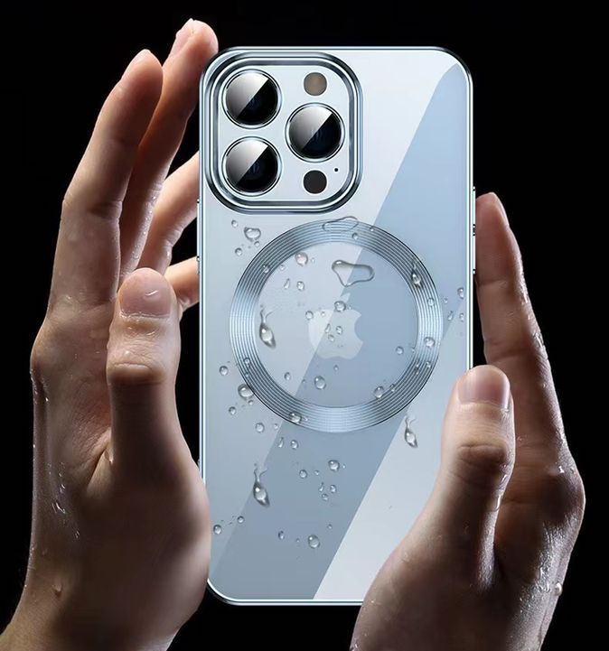 The Luxury Square Silicon Magsafe Clear Case With Camera Protection For iPhone 13 Pro