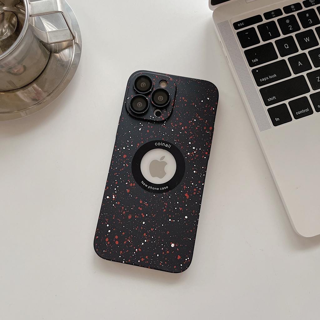 Luxury Matte Polycarbonate Dot Case Logo Visiblility Case For iPhone 14 Pro