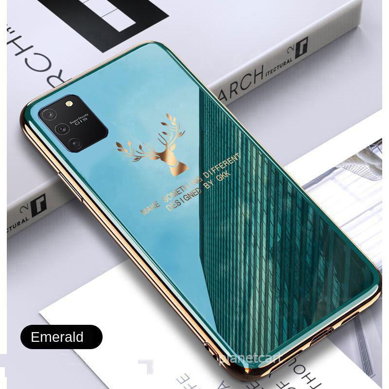 Luxury Electroplated Glass Case With Golden Edges For Samsung Galaxy S10 Lite