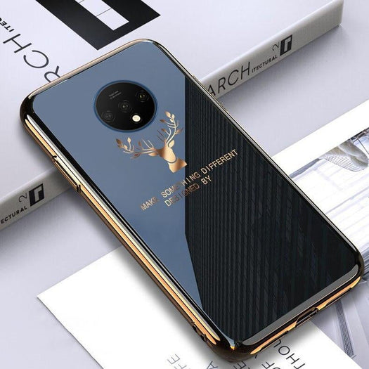 Luxury Electroplated Glass Back Case For OnePlus 7T - planetcartonline