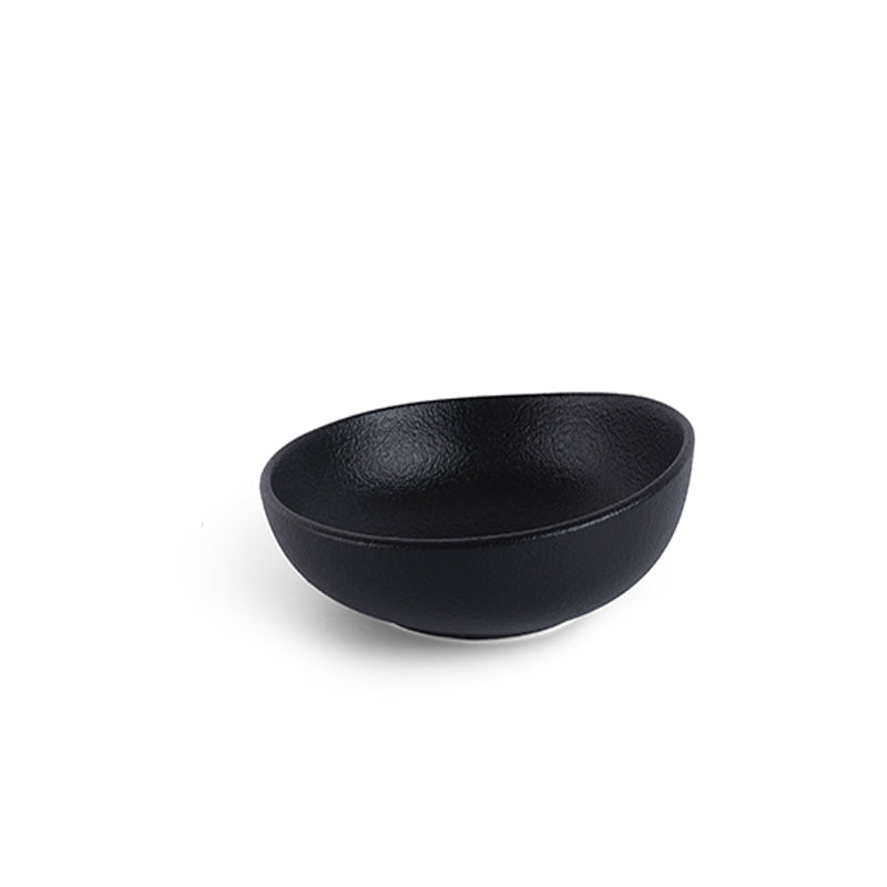 Ariane Dazzle Black Vital Coupe Solid Ceramic Bowls 18 Cm - Set Of 2