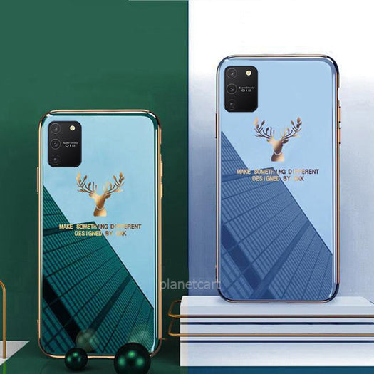Luxury Electroplated Glass Case With Golden Edges For Samsung Galaxy S10 Lite