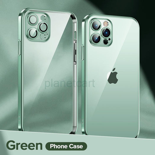 New Square Silicon Clear Case With Camera Protection For iPhone 11 Pro Max - planetcartonline