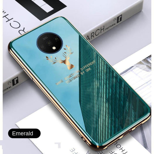 Luxury Electroplated Glass Back Case For OnePlus 7T - planetcartonline