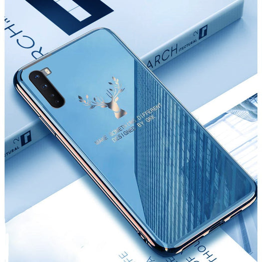 Luxury Electroplated Glass Case With Golden Edges For OnePlus Nord