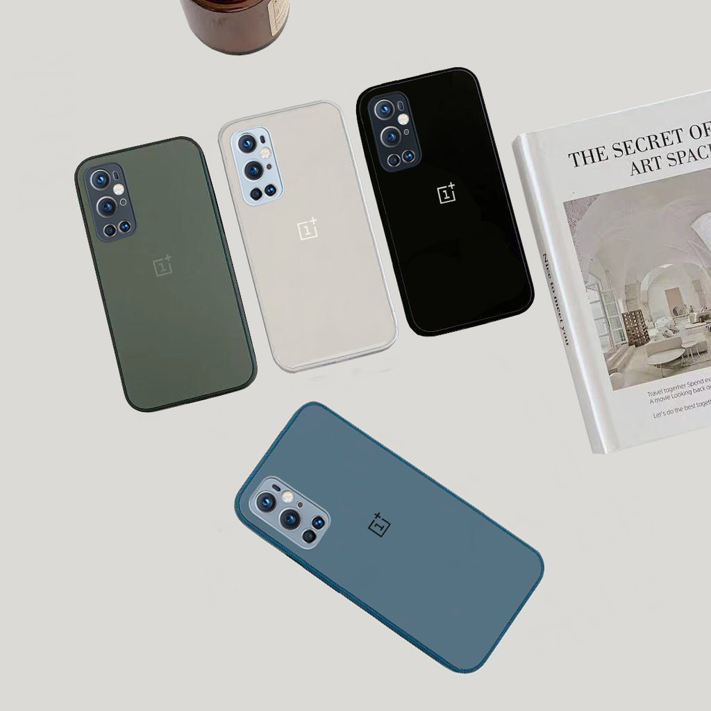 Special Edition Matte Finish Silicone Glass Back Case For Oneplus 9 Pro - Premium Cases