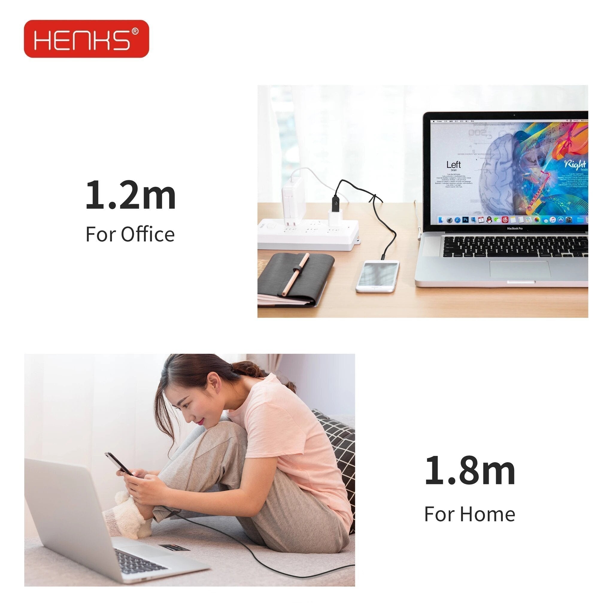 HENKS Auto Disconnect Fast Charging USB Data Sync Metal Connector Cable for Apple iPhone - Planetcart