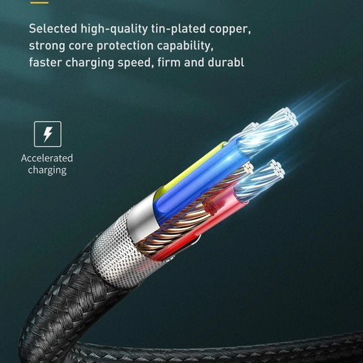 Baseus PD 18W Super Quick Charge USB Type C to iPhone Fast Charging Cable for iPhone XS Max, XR, X ,8 Plus - Planetcart