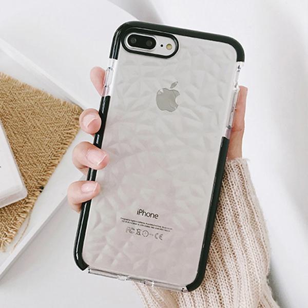 iPhone 8 Diamond Geometric Luxury Transparent Case - Planetcart