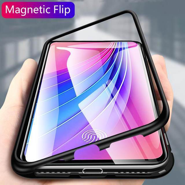 Redmi Note 7 Pro Electronic Auto-Fit Magnetic Glass Case - Planetcart