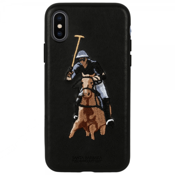 Santa Barbara jockey Series Genuine Leather Case For iPhone XS Max - Planetcart