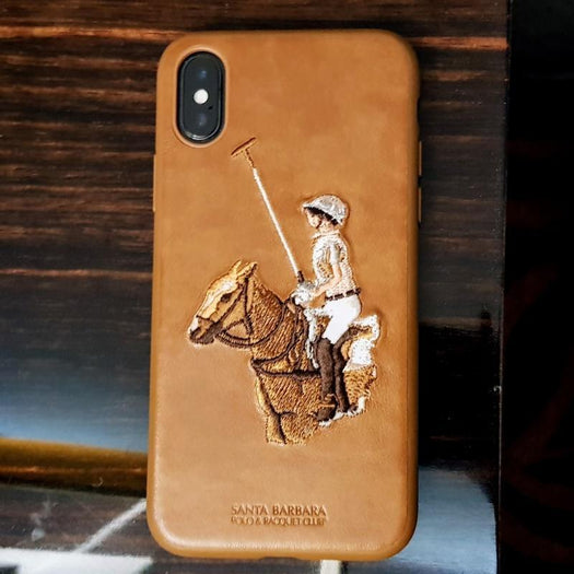 Santa Barbara jockey Series Genuine Leather Case For iPhone XS Max - Planetcart