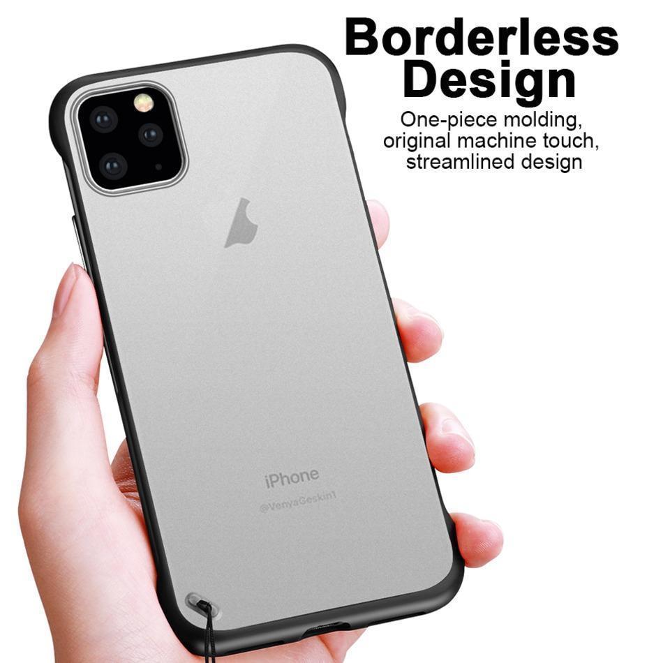 Frameless Semi Transparent Finger Ring Case For iPhone 11 Pro - Planetcart