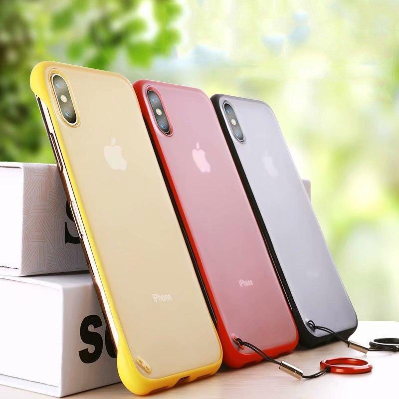 Frameless Semi Transparent Finger Ring Case For iPhone Xs Max - Planetcart