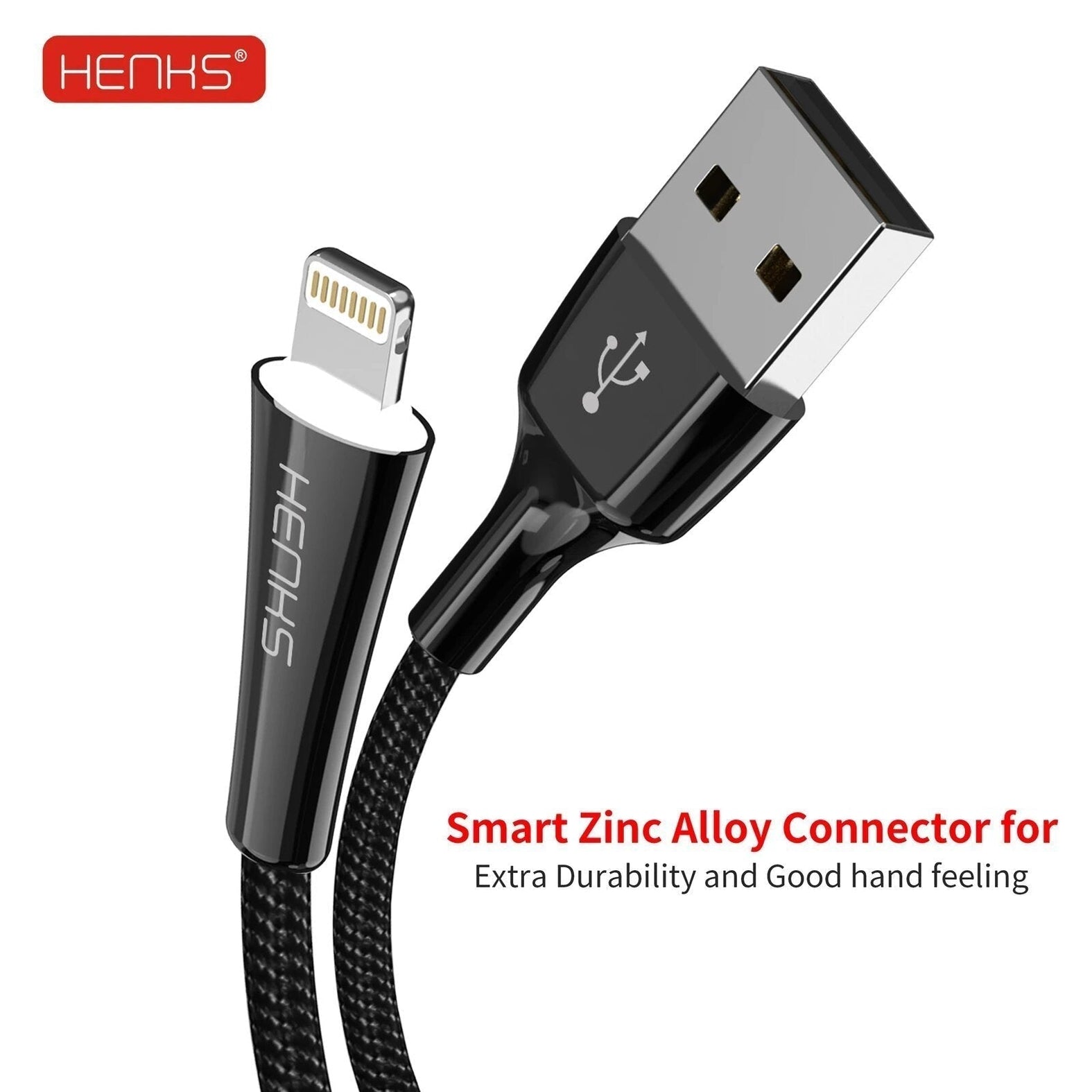 HENKS Lamp Light Fast Charging USB Data Sync Cable for Apple iPhone - Planetcart