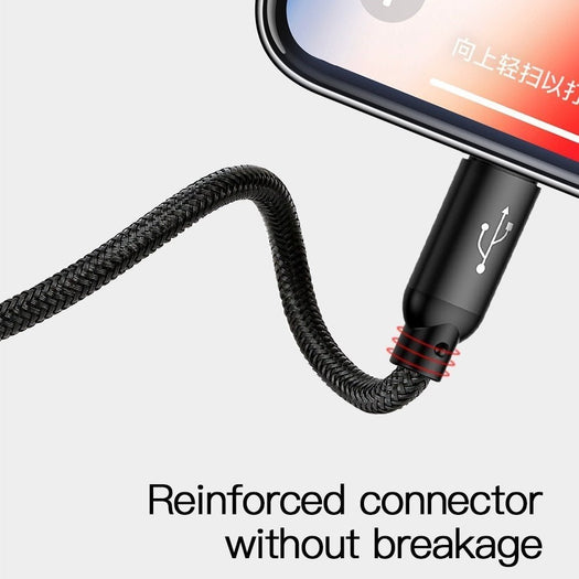 Henks Multi USB 3 in 1 3.5A Charging Nylon Data Cable Supports All Smartphone Devices - Planetcart