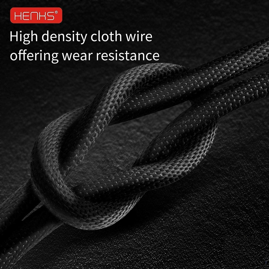 Henks Multi USB 3 in 1 3.5A Charging Nylon Data Cable Supports All Smartphone Devices - Planetcart