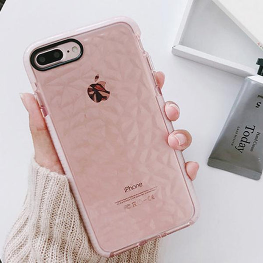 iPhone 8 Diamond Geometric Luxury Transparent Case - Planetcart