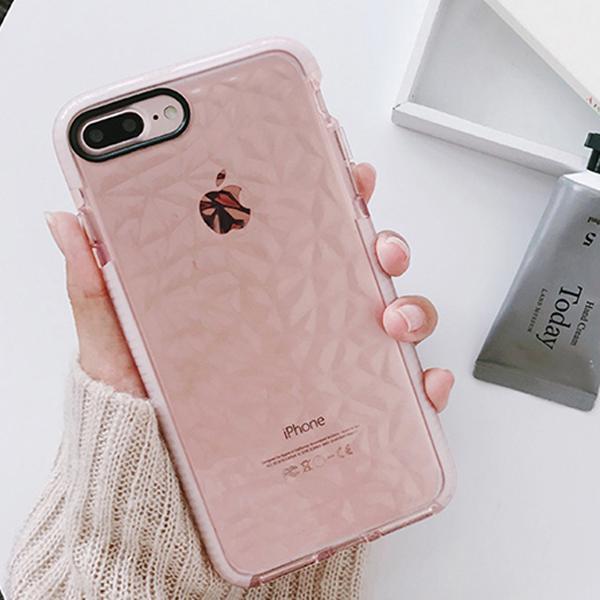 iPhone 8 Diamond Geometric Luxury Transparent Case - Planetcart