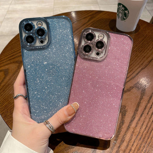 Luxury Glitter Transparent Bumper Back Case for iPhone