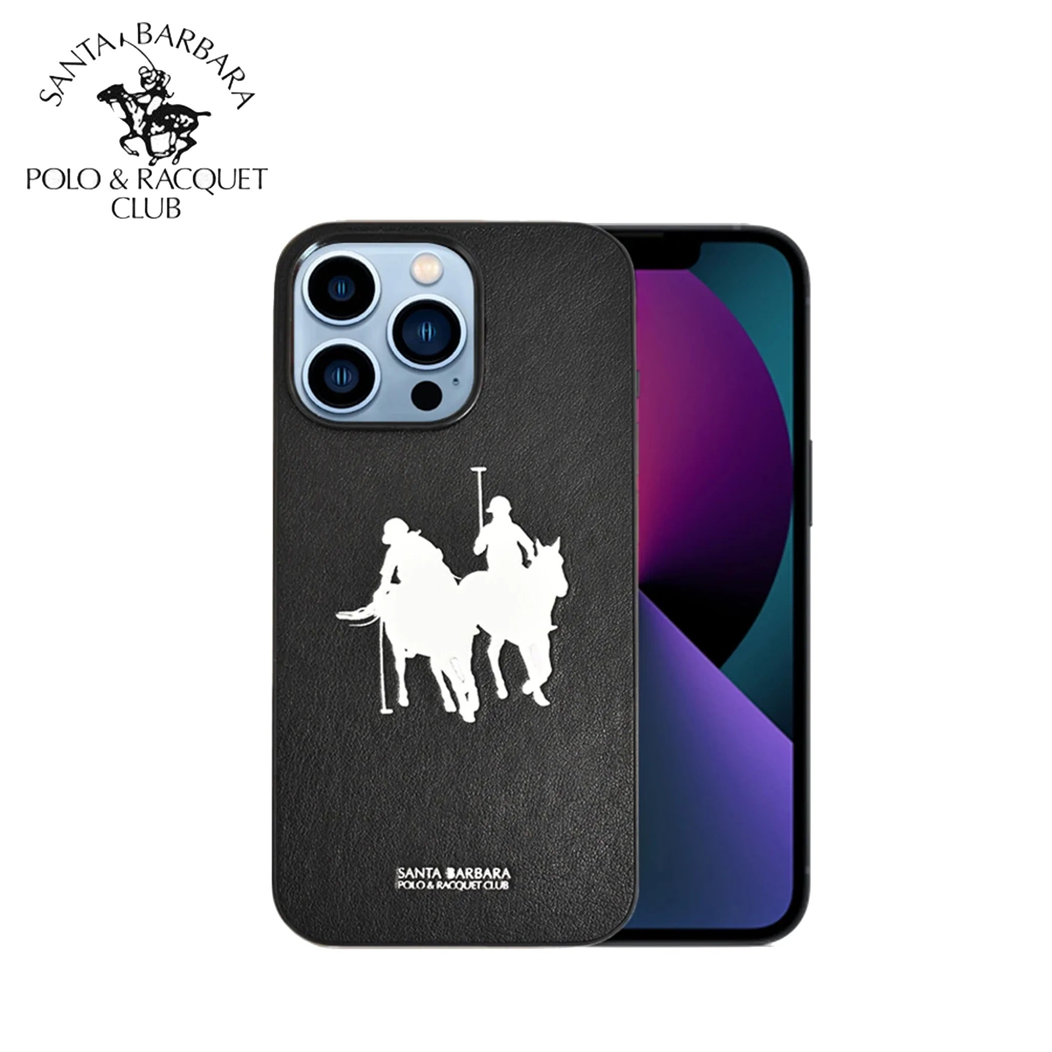 Santa Barbara Umbra Series Genuine Black Leather Case For iPhone 14 Pro Max