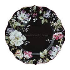 Gisela Black Porcelain Cup Saucer Set of 12 Pc